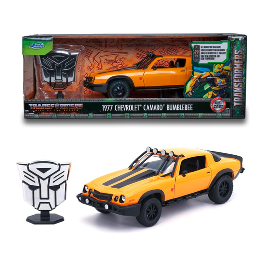 Transformers Rise of the Beasts Bumblebee 1977 Chevrolet Camaro 1:24 Diecast Model Araba