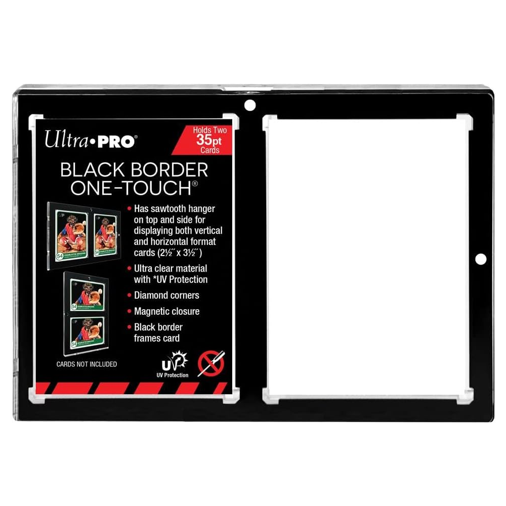 Ultra Pro 35pt 2-Card Black Border Uv One-Touch Mıknatıslı Kart Sergileme Çerçevesi