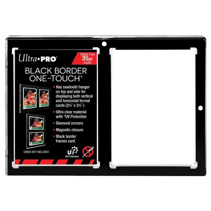 Ultra Pro 35pt 2-Card Black Border Uv One-Touch Mıknatıslı Kart Sergileme Çerçevesi