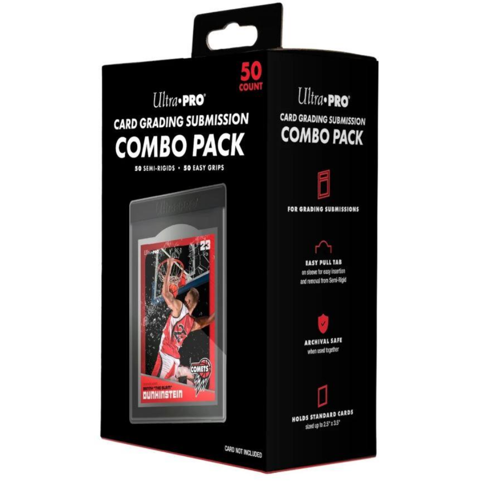 Ultra Pro Card Grading Submission Combo Pack 50 Semi-Rigids + 50 Easy Grip Sleeve